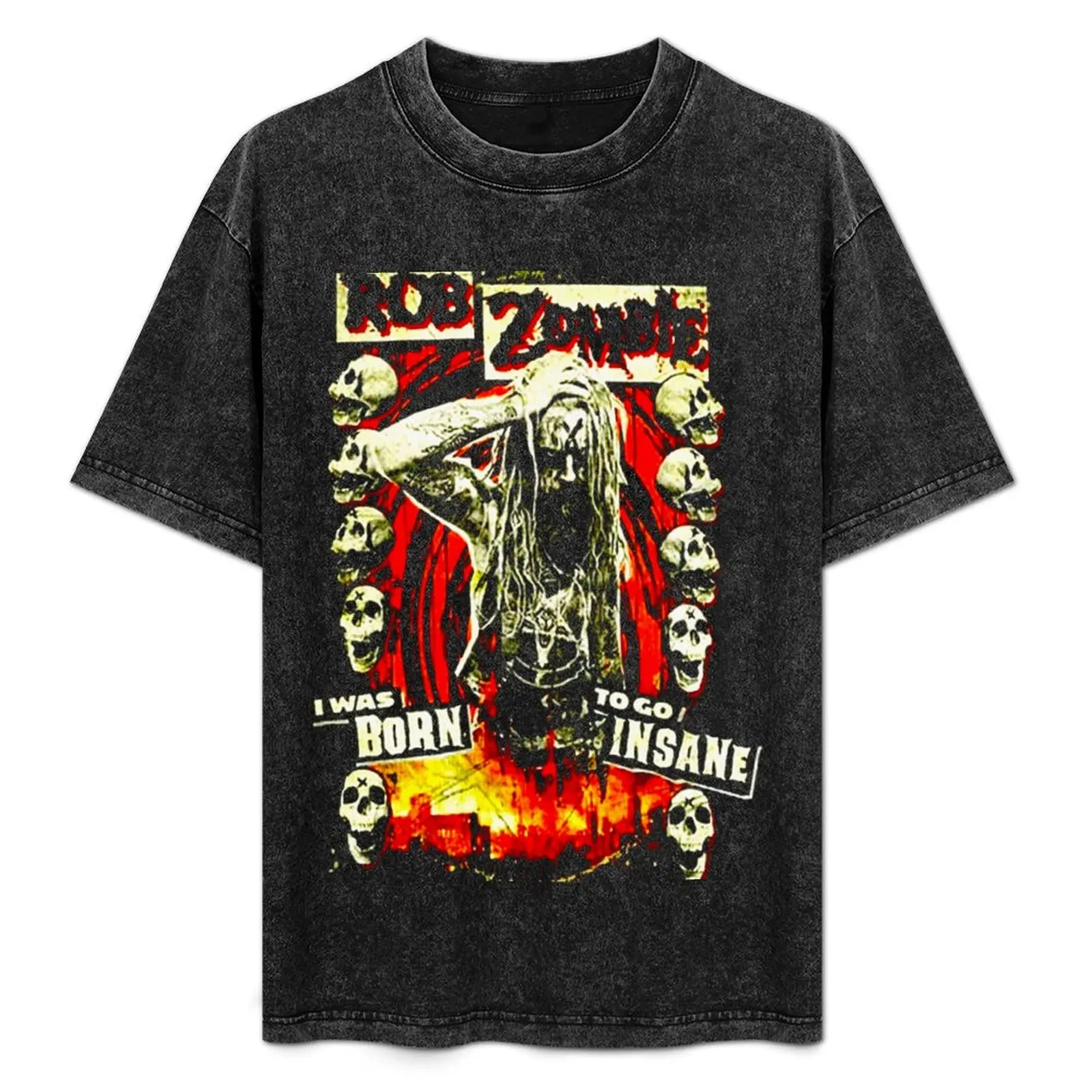 

vintage rob zombie band art T-Shirt Casual All Match Tee Shirt for Men