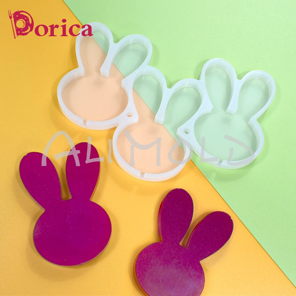 Dorica Easter Rabbit/Egg Epoxy Lollipop Mold Diy Sugar Chocolate Silicone Mold Cake Decorating Tool Kitchen Bakeware Accessories