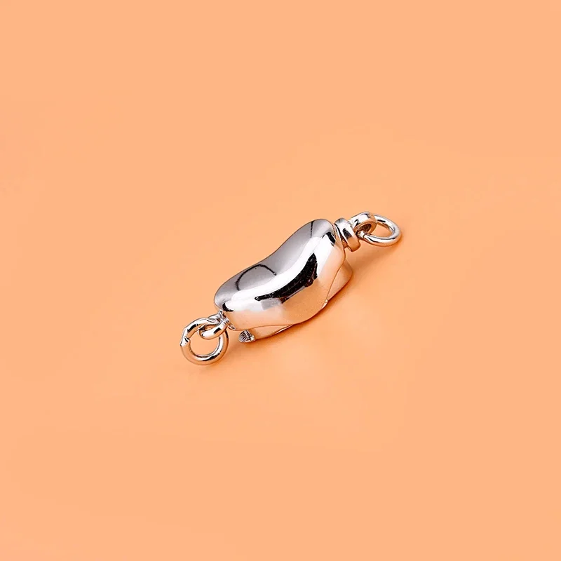 925 sterling silver button accessories Bracelet Yuanbao button plug-in button connection buckle tail buckle end button manual DI