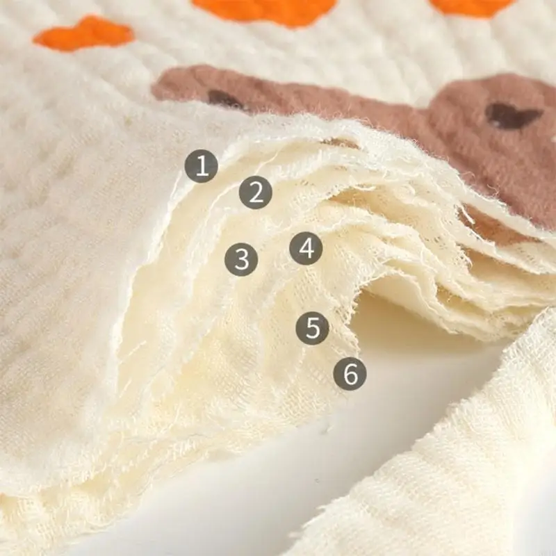 

N84E Cotton Toddler Bib Soft Baby Bib Falbala Bib for Boys & Girls 4 DIfferent Colors