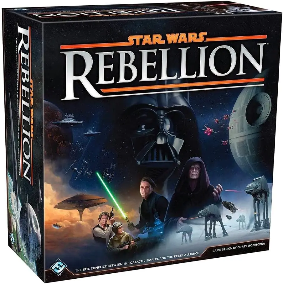 Rebellion Board Game - Epic Galactic Empire vs Rebel Alliance Conflict! Tabletop Miniatures Strategy Game for Adults, Ages 14+,