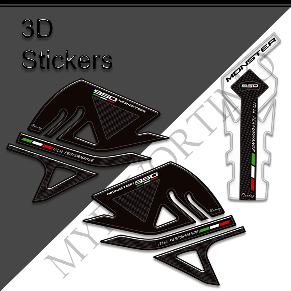 2021 2022 Motorcycle Stickers Decals Gas Fuel Oil Kit Knee Protection Tank Pad Grips For Ducati Monster 950