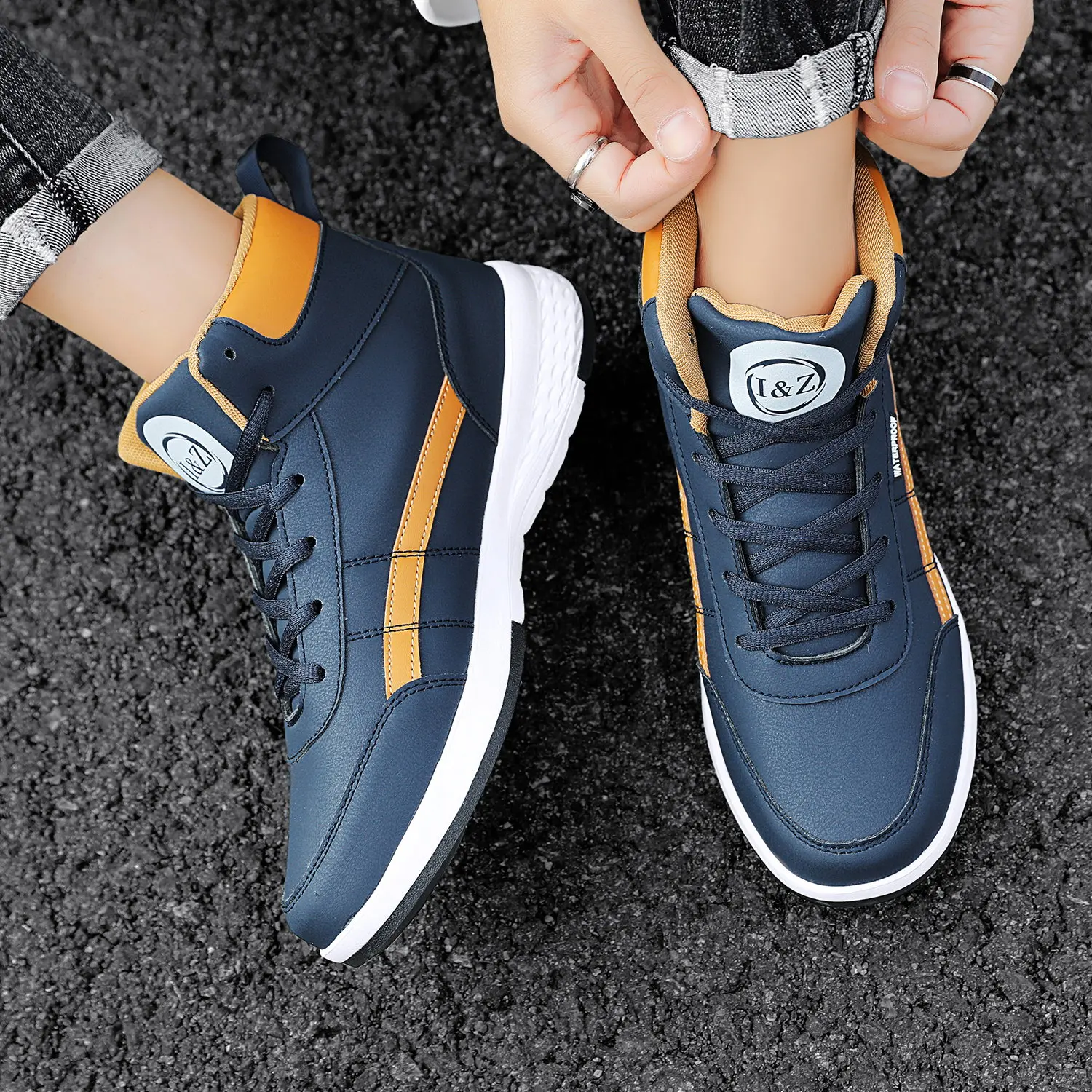 Pu Leather Men Shoes Sneakers  - Men'S Shoes Business Casual review and price