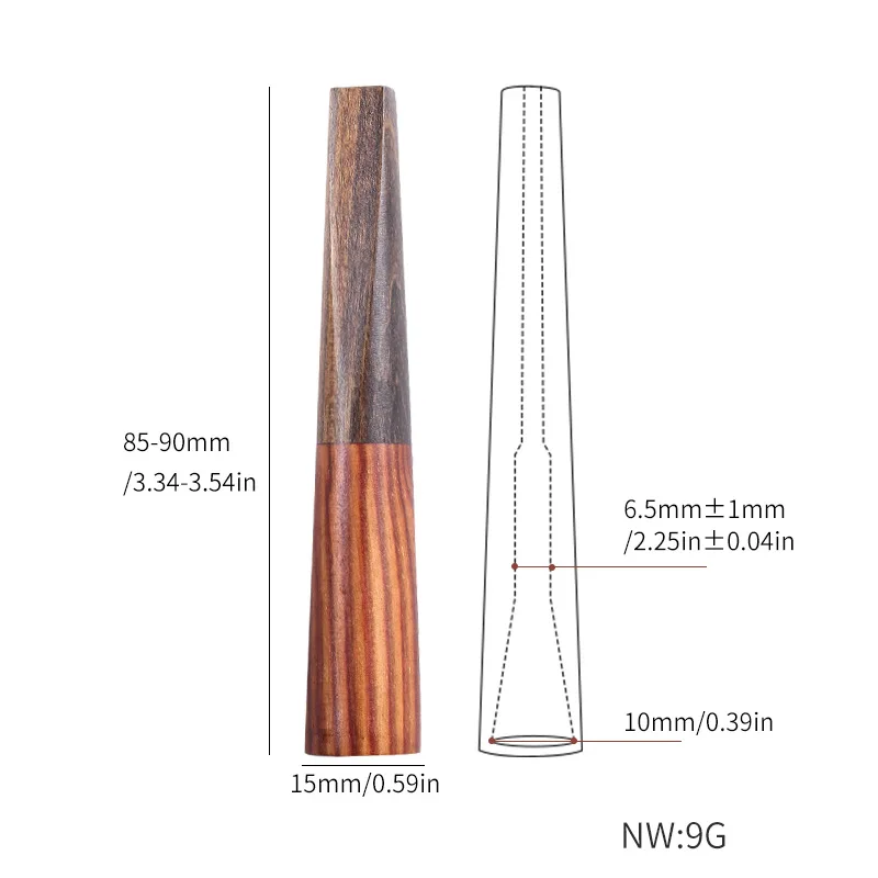 Solid Wood Cigarette Holder Filter Tips V-Shape Mouthpiece for Hand Rolled Cigarette Small Cigar Smoking Accessories