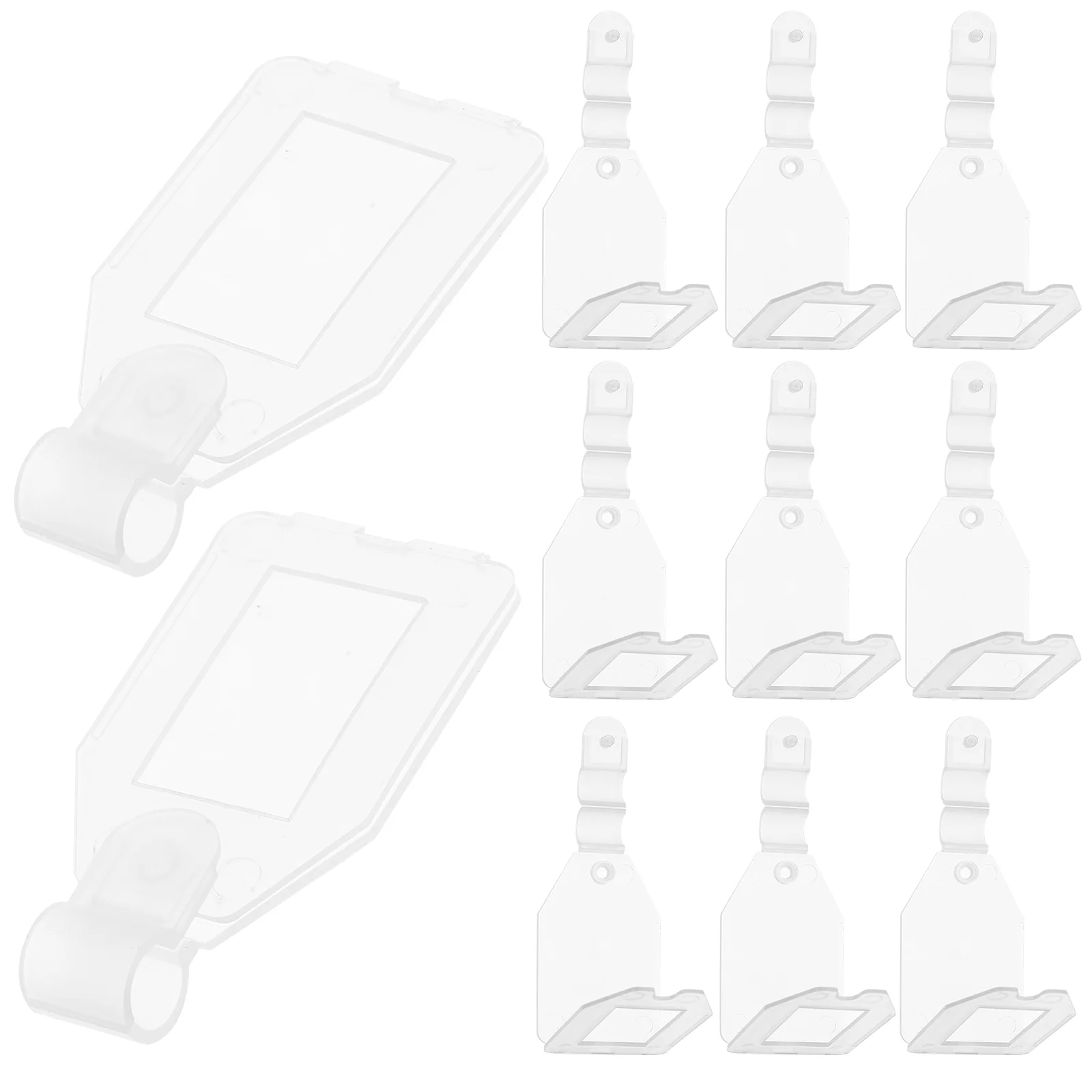 20 Pcs Price Tag Label Clips for Supermarket Display Stand Shelf Sign Holder Plastic