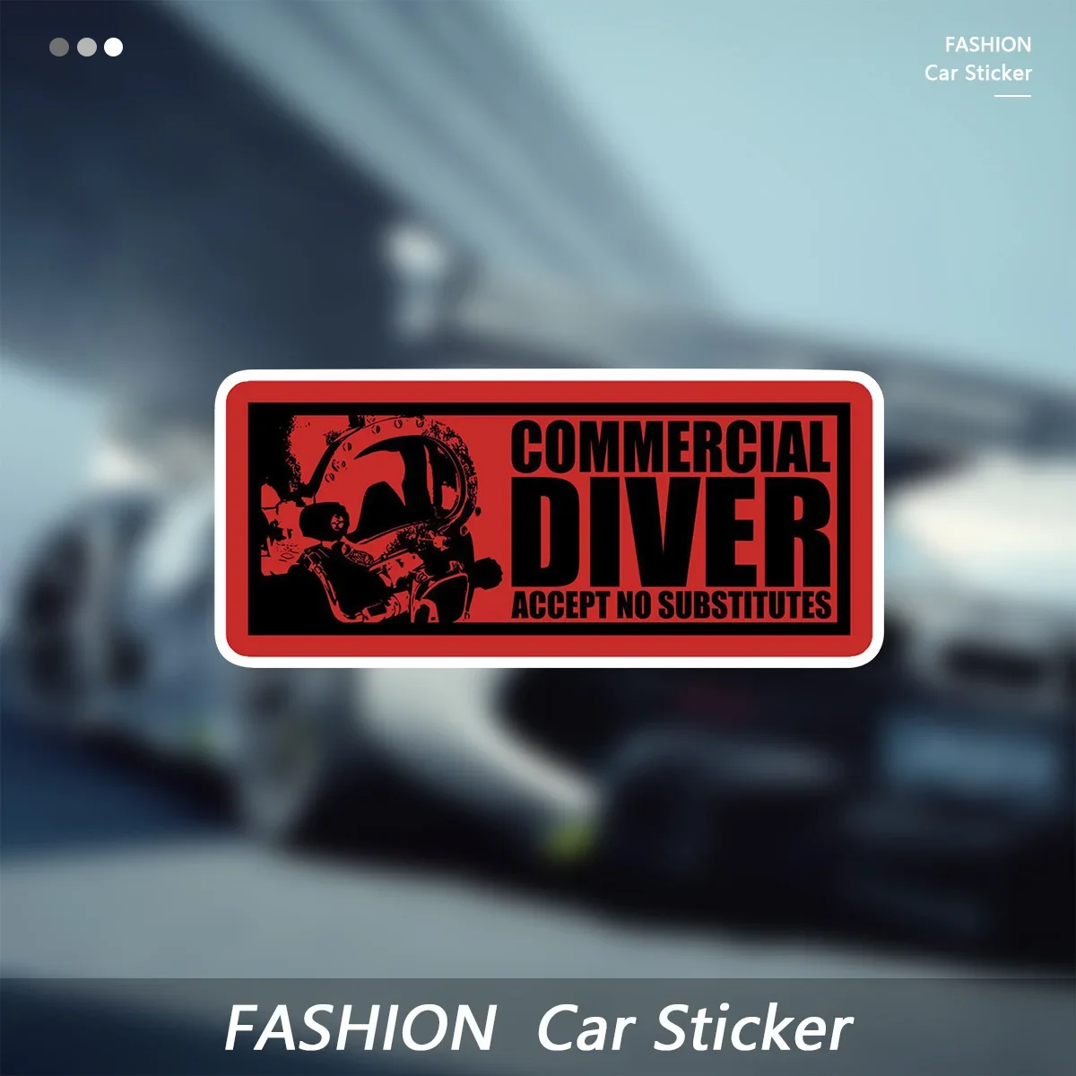 

2PCS Commercial Diver Themed Sticker for Car Motorcycle Helmet Body Individualized Occupational Styling Decorative Accessory