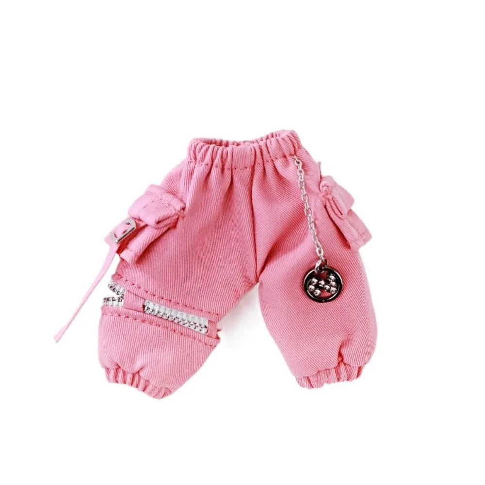

With Pockets OB11 Trousers Daily Casual Doll Outfit Doll Cargo Pants Handmade Elastic Waist Obitsu 11 Clothes Doll Accessories