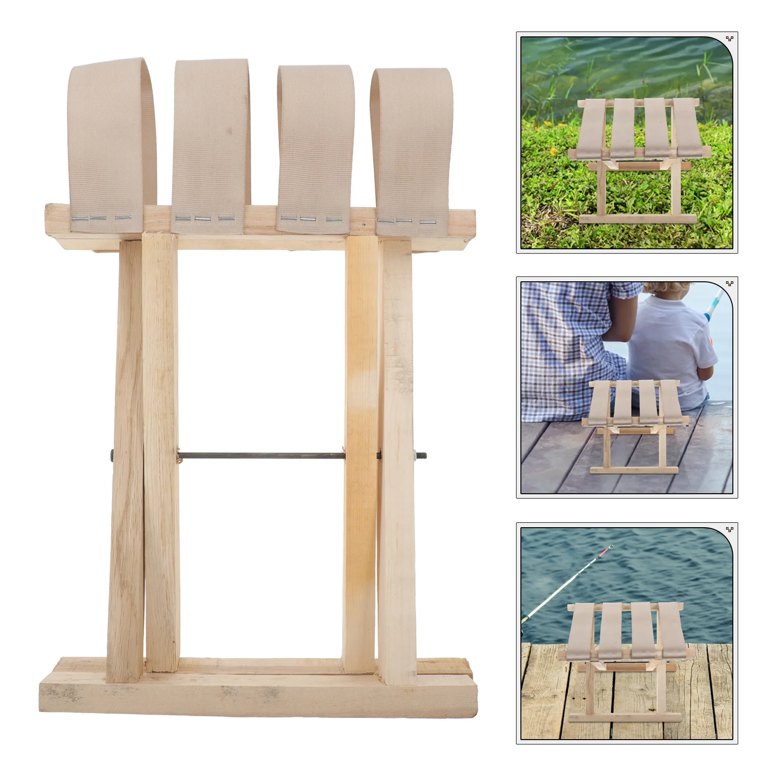 كرسي محمول قابل للطي كرسي تخييم مدمج للسفر في الهواء الطلق والصيد والمشي لمسافات طويلة على الشاطئ مقعد قابل للطي خفيف الوزن وقوي #1