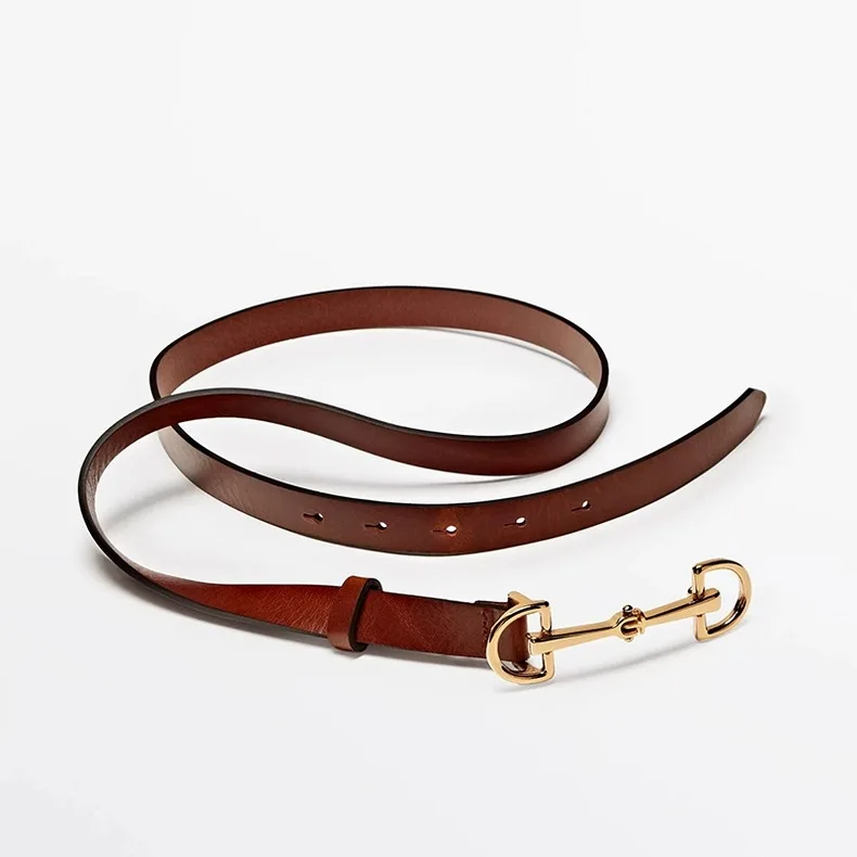 

Минималистичный, модный и элегантный женский ремень Jenny&dave с ретро-пряжкой, ремень из натуральной кожи, модный женский ремень