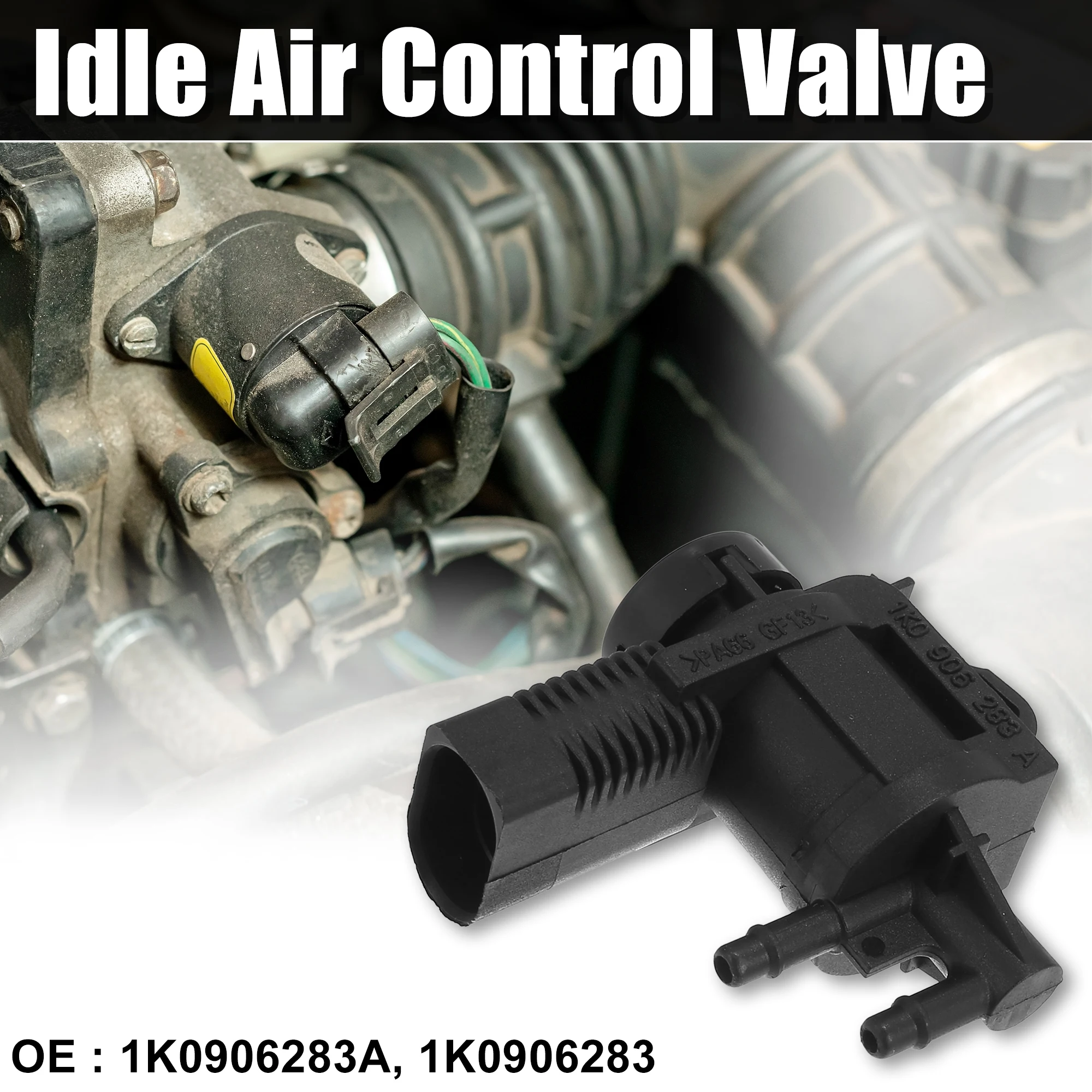 Uxcell Car Idle Air Control Valve 1K0906283A 1K0906283 for VW Beetle Golf for Audi A3 A4 Replacement Parts