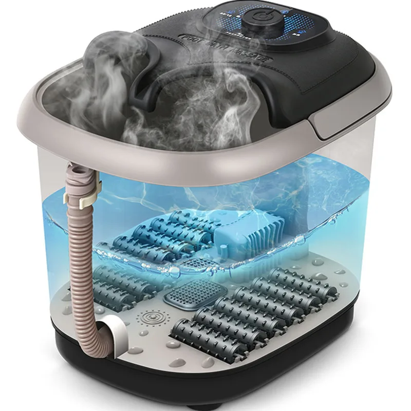 Fumigation Enhanced Foot Spa Massager-Deep Soak Temperature Controlled Footbath Relaxing Automatic Heated Foot Soaker