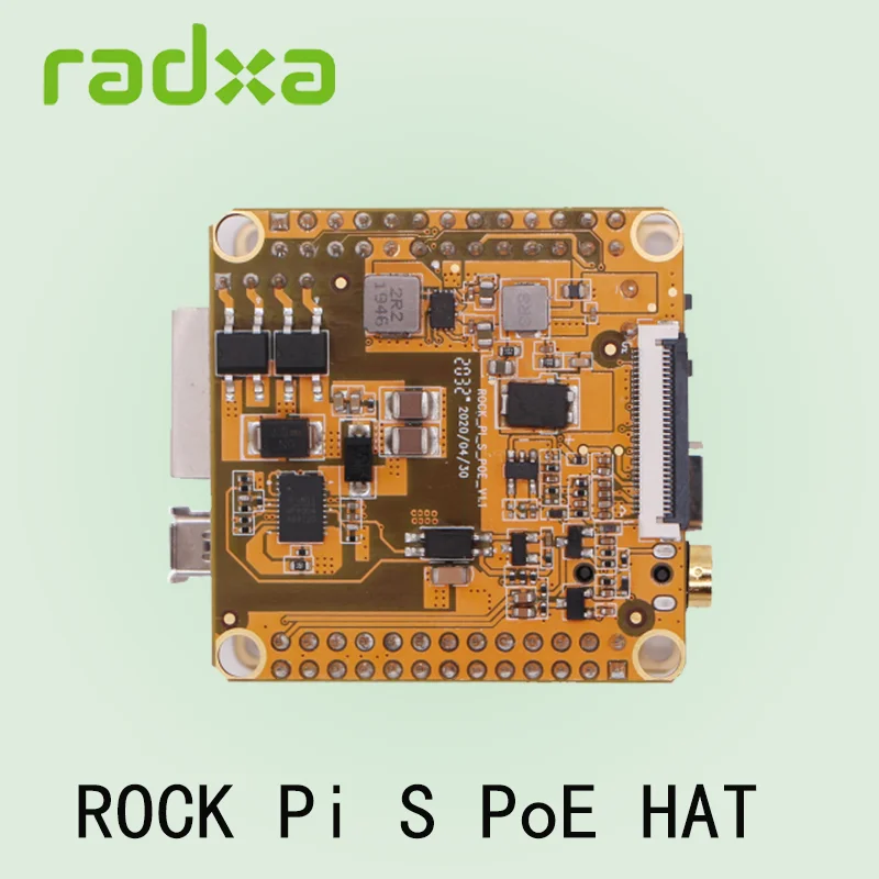 Radxa ROCK Pi S PoE HAT Voeding Ethernet-module