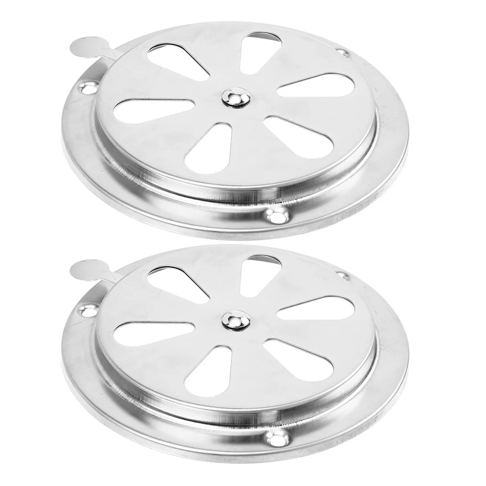 

2pcs Stainless Steel Damper Adjustable For Rv Boat Sewer Vent Cap Replacement Dryer Exhaust Outdoor Cover Air Vent