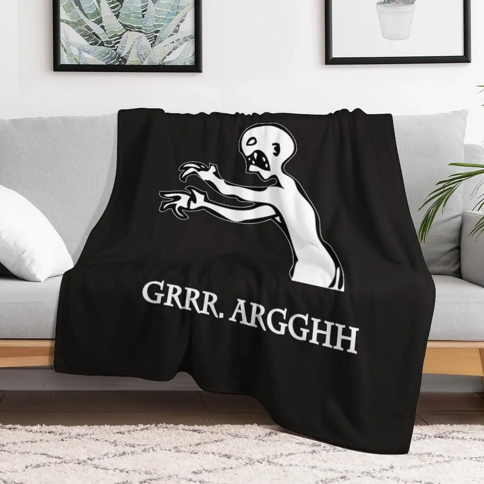 

Grr. Argh Throw Blanket Baby Personalized Gift Softest Furry Blankets Soft Big Hairy cosplay anime Warm Blankets