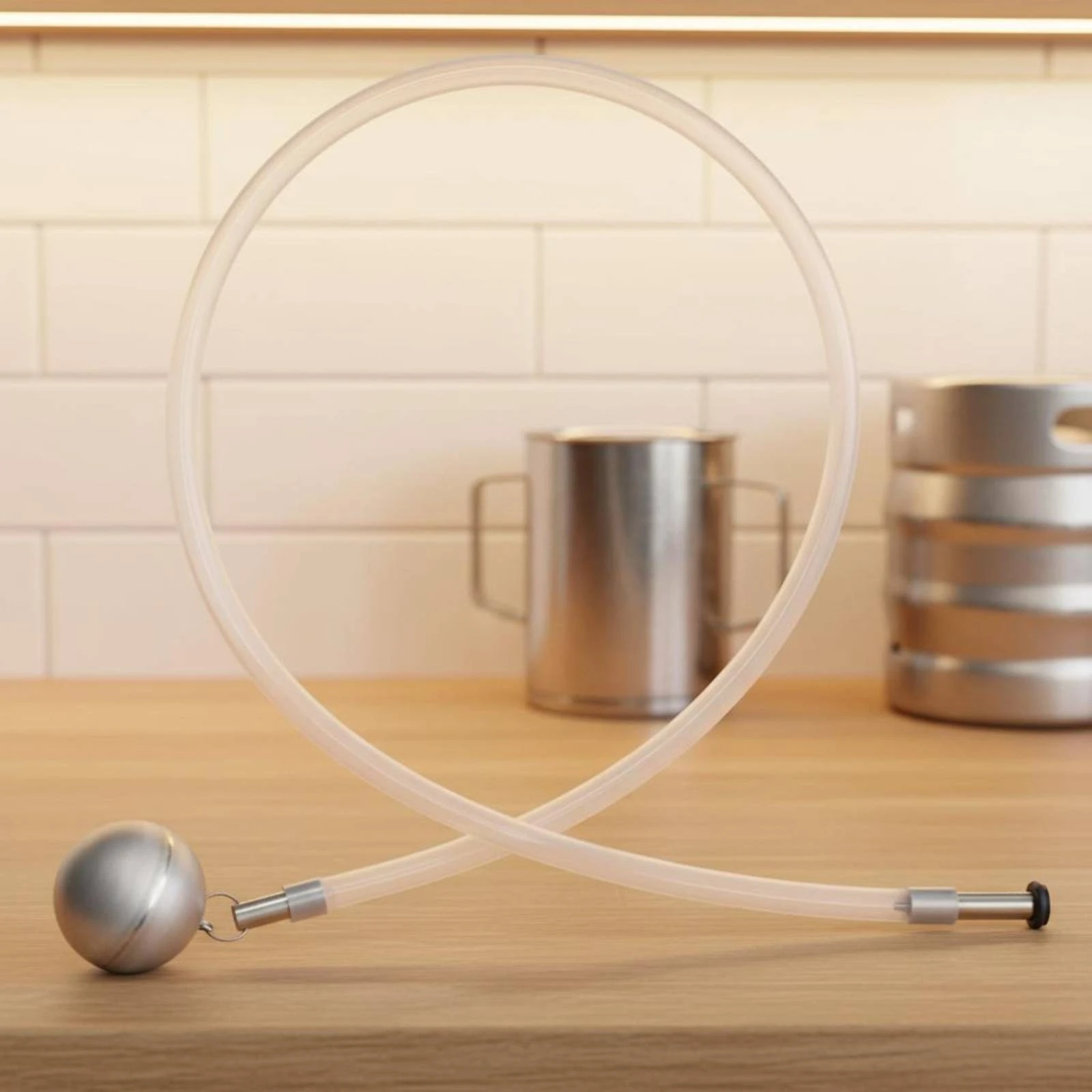 Floating Immersion Tube Kit 80 Cm Hose Beer Buoyant Ball Tube Keg Pickup Buoyant Sediment Filter Brewing Accessory Home Brew