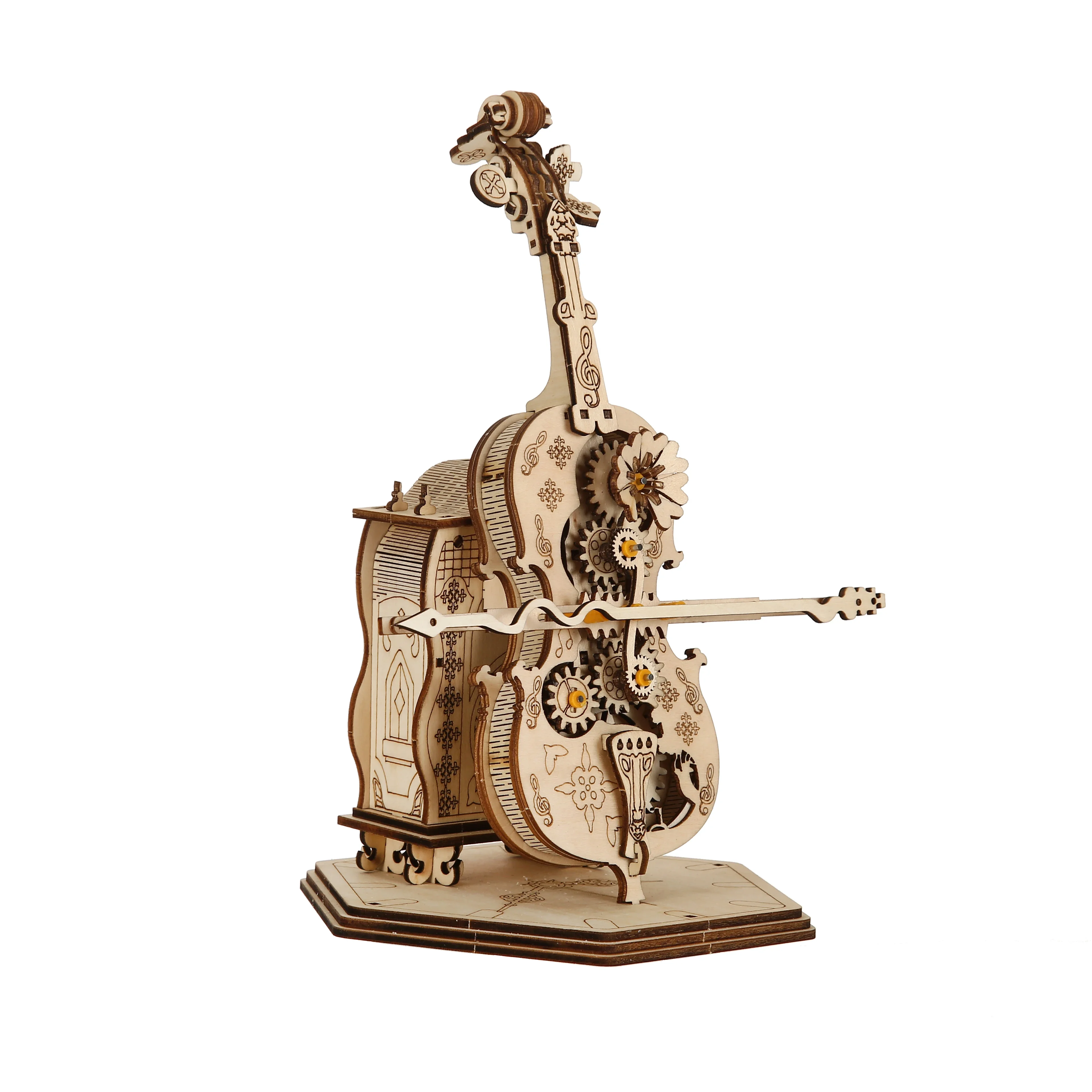 violoncello 3D Car Wooden Puzzle, Scale Model,DIY Model Kit, Handcraft Gift,Home Decoration,Mechanical Model Kit,,Birthday/Chri