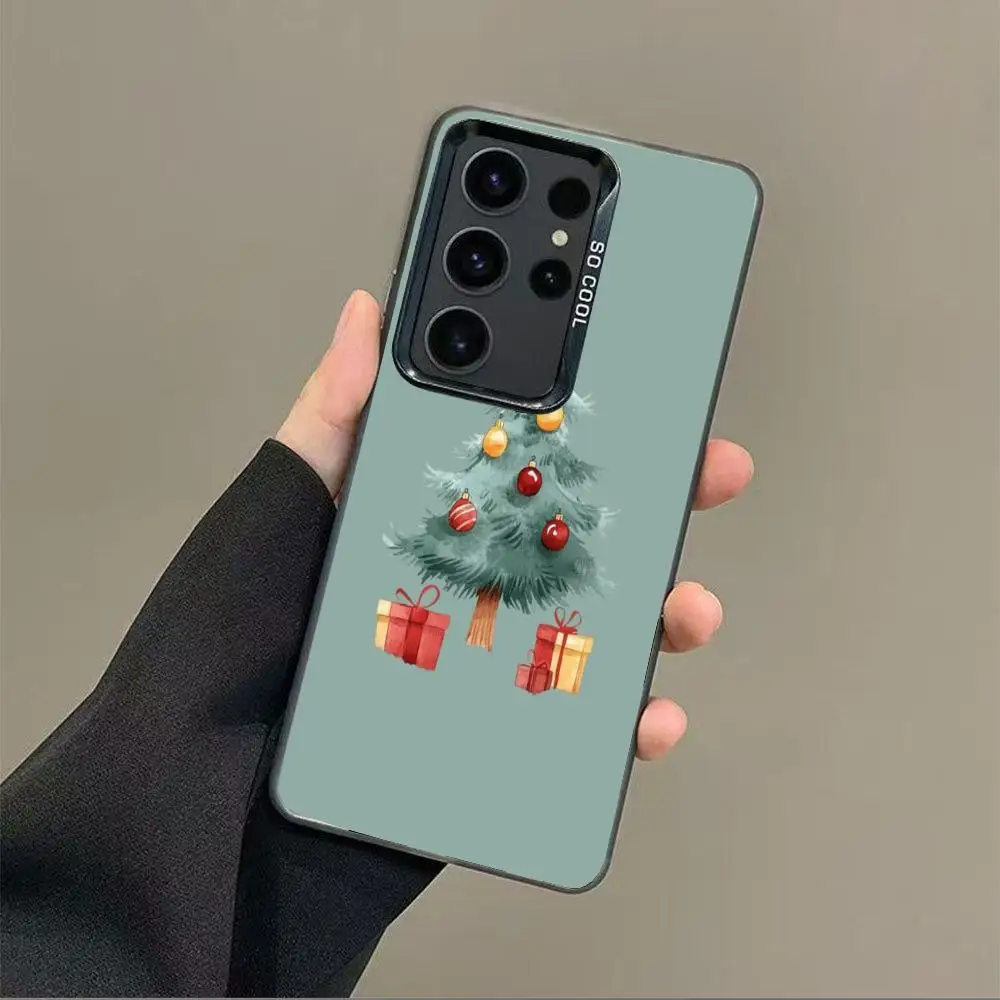 

Green Christmas tree Phone Case case for Galaxy S25 S24 S23 S22 S21 S20 Ultra/ FE/Plus shock-proof rear cover anti-fingerprint