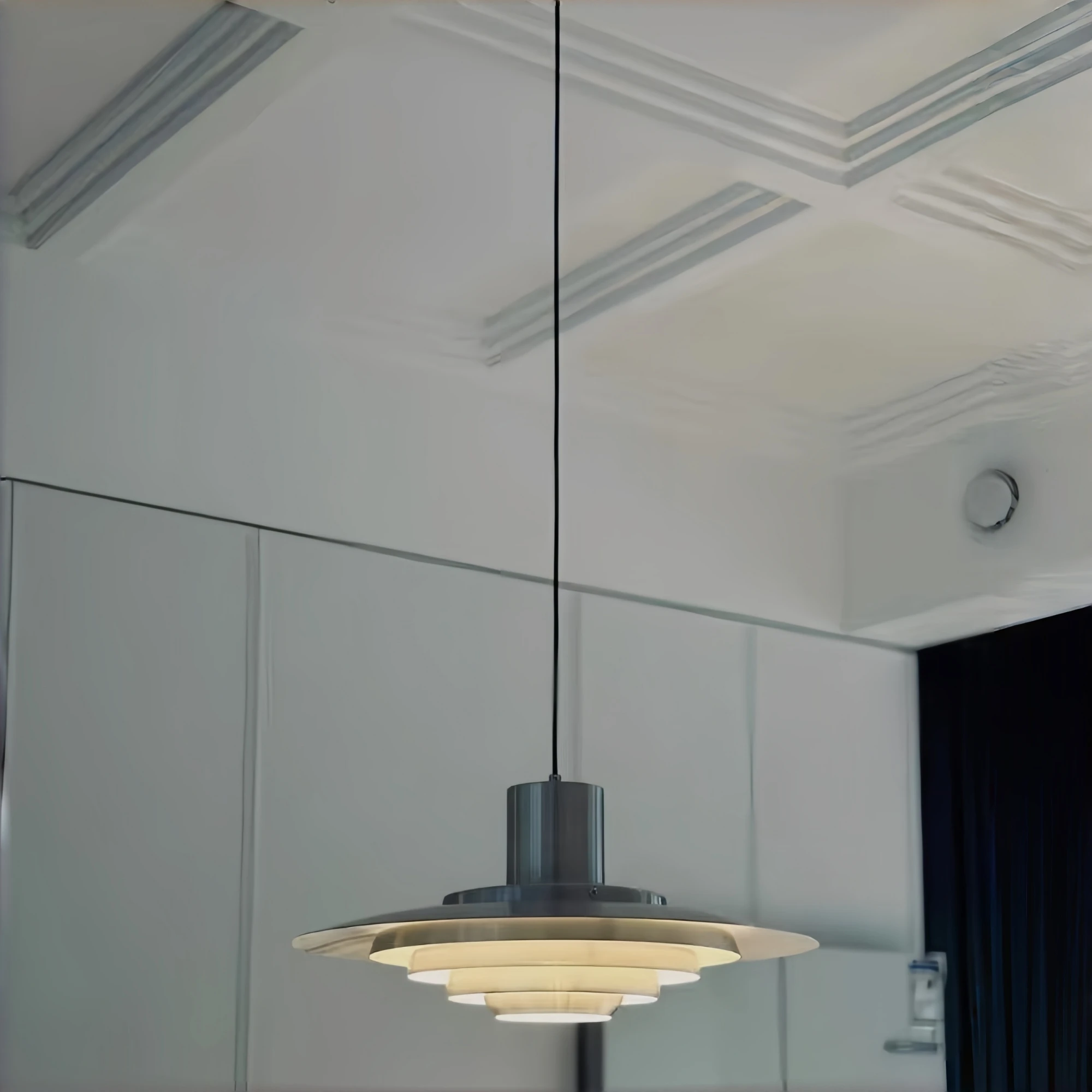 Modern Nordic Metal UFO Pendant Light Industrial Silver Multi-layer Hanging Lamp For Dining Room Kitchen Loft Decor LED Fixture