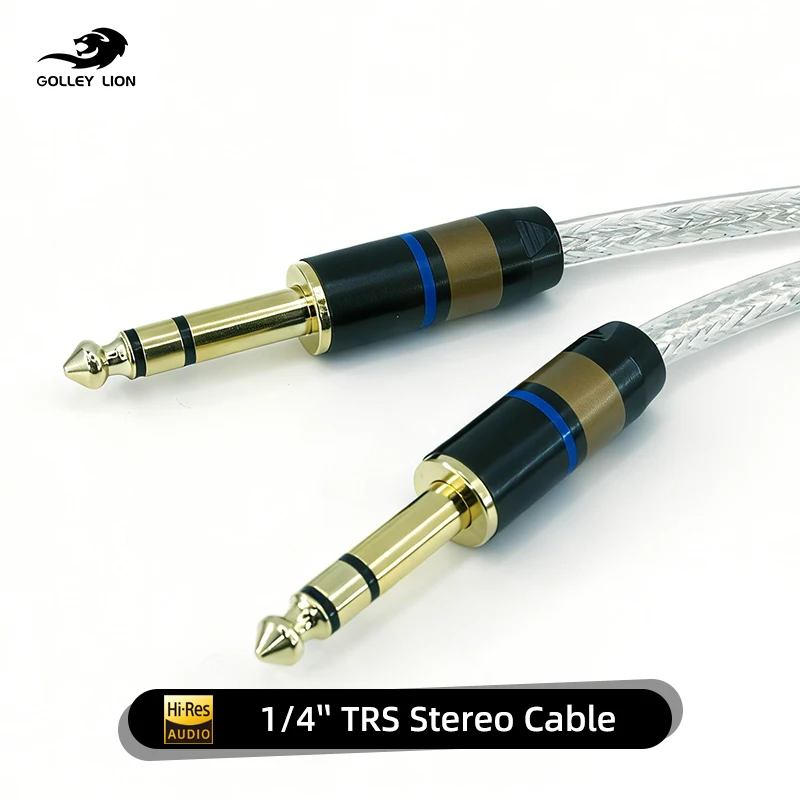 

Кабель для гитары, аудиокабель TRS 6,35 мм (штекер-штекер) для электрогитары, бас-гитары, электромандолины