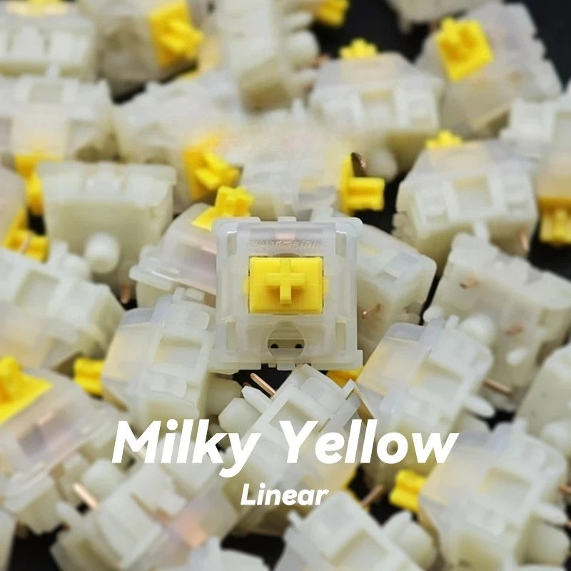 

Gateron молочные переключатели молочно-желтый красный линейный предварительно смазанный переключатель SMD RGB Mx выносной переключатель для механической клавиатуры 5-контактный POM