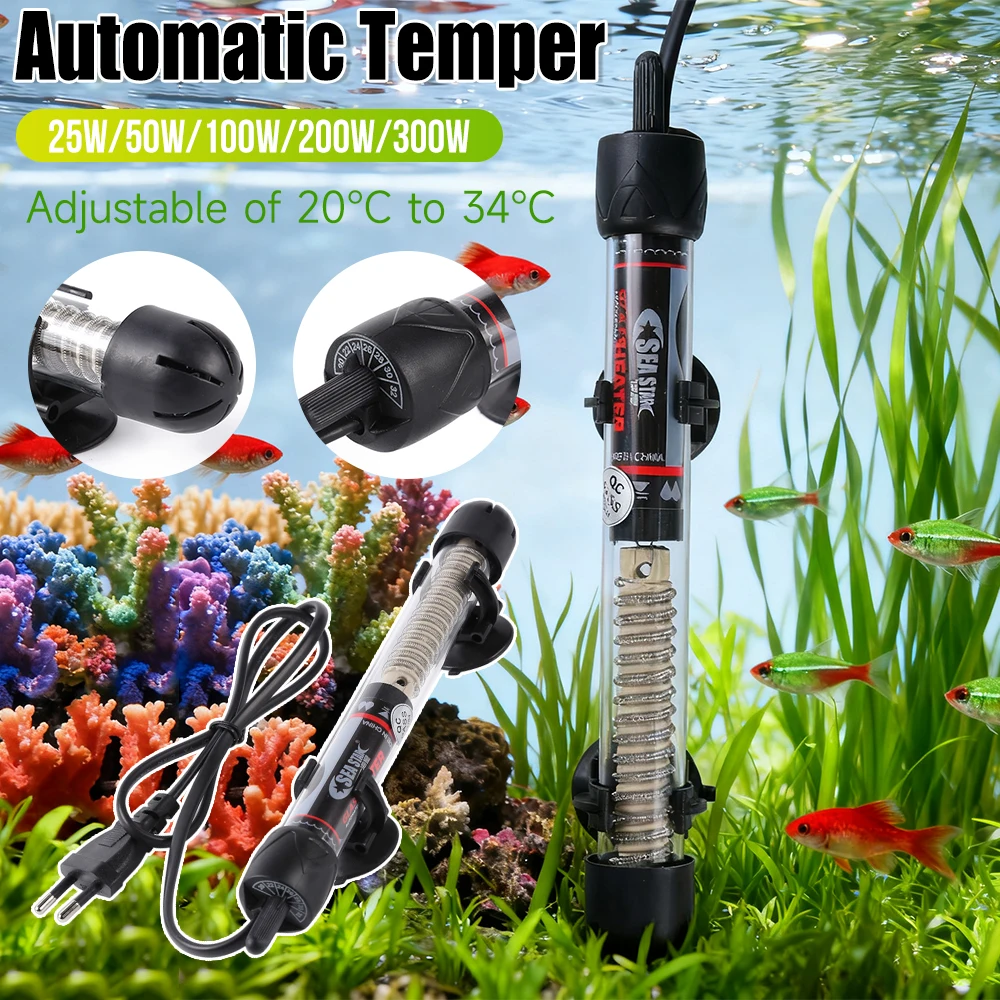 25-300W Fish Tank Heating Rod  - Aquarium Heater Submersible review and price
