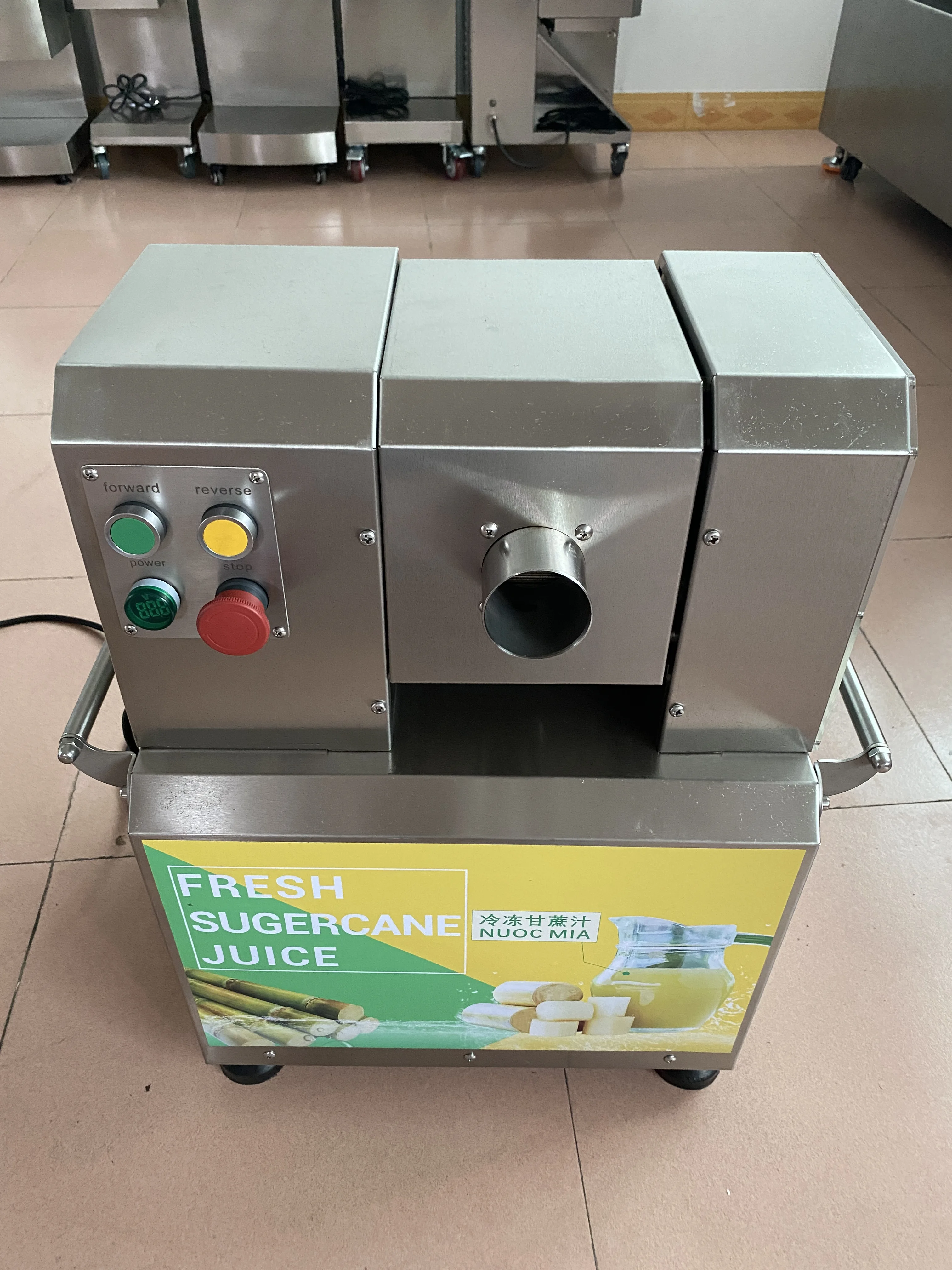 Mesin Juicer tebu elektrik vertikal, mesin jus tebu