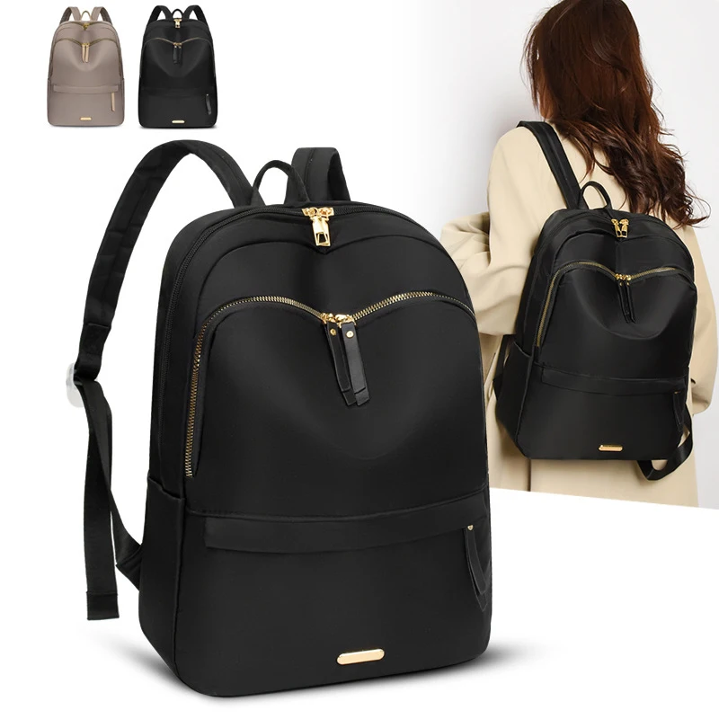 

Oxford Backpack Women Business Laptop Backpacks Ladies Bagpack Travel Rucksack Solid Color School Bag For Girls