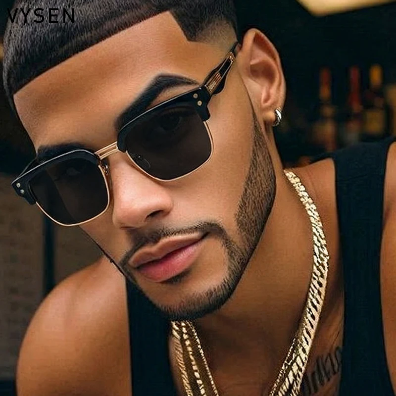 

Retro Square Punk Sunglasses Men 2026 Luxury Designer Vintage Change Color Driving Steampunk Sun Glasses For Male Eyewear Shades