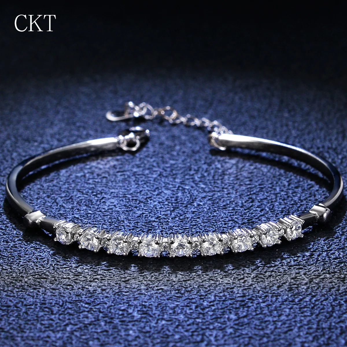 Luxury Platinum Pt950 Bracelet Moissanite Diamond Bracelet Row Diamond Bracelet for Women Wedding Jewelry Gift