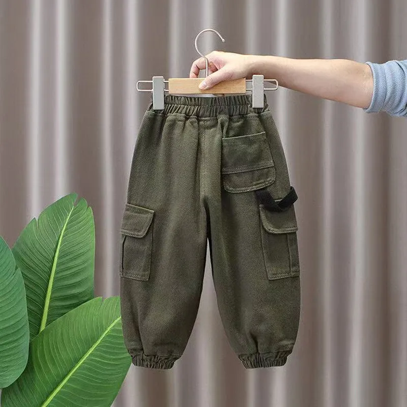 

Boys' Pants Spring and Autumn Children's New Workwear Pants Stylish and Casual Pants Boys Baby Casual Pants