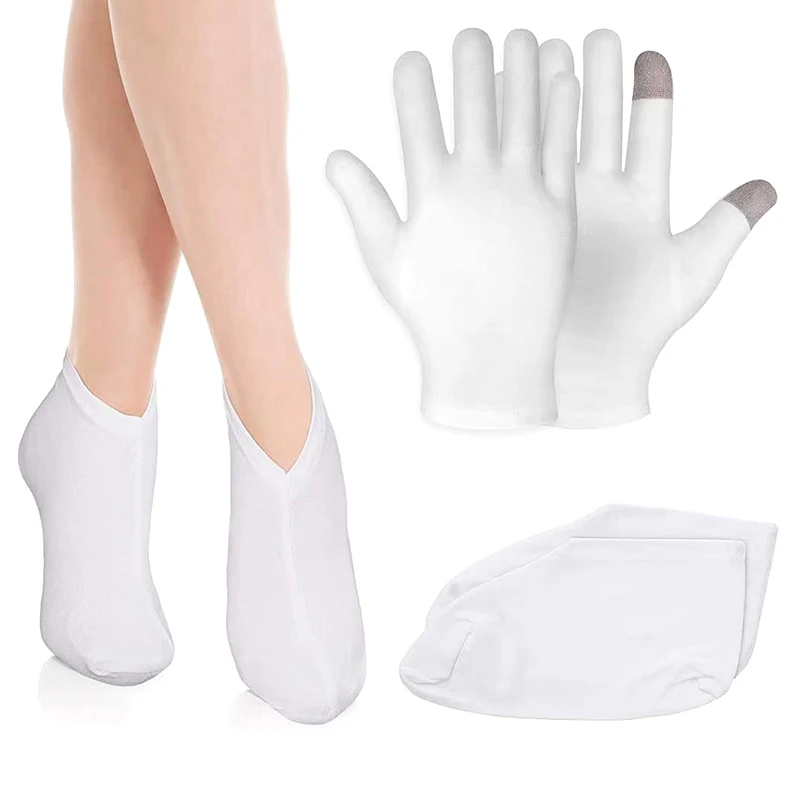 Guantes hidratantes con pantalla táctil, calcetines hidratantes, exfoliante de manos, eliminador de piel muerta agrietada, herramientas para el cuidado de los pies