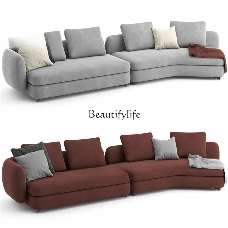 

Italian Minimalist Nordic Fabric Sofa Simple Modern Irregular Living Room Irregular Light Luxury Furniture Customization