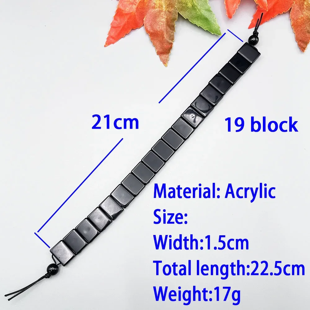 NJ93 جديد الوردية الرجال عالية الجودة الاكريليك الخرز بين الوجه الصلاة أساور التأمل مجوهرات فنجر الضغط اكسسوارات #3