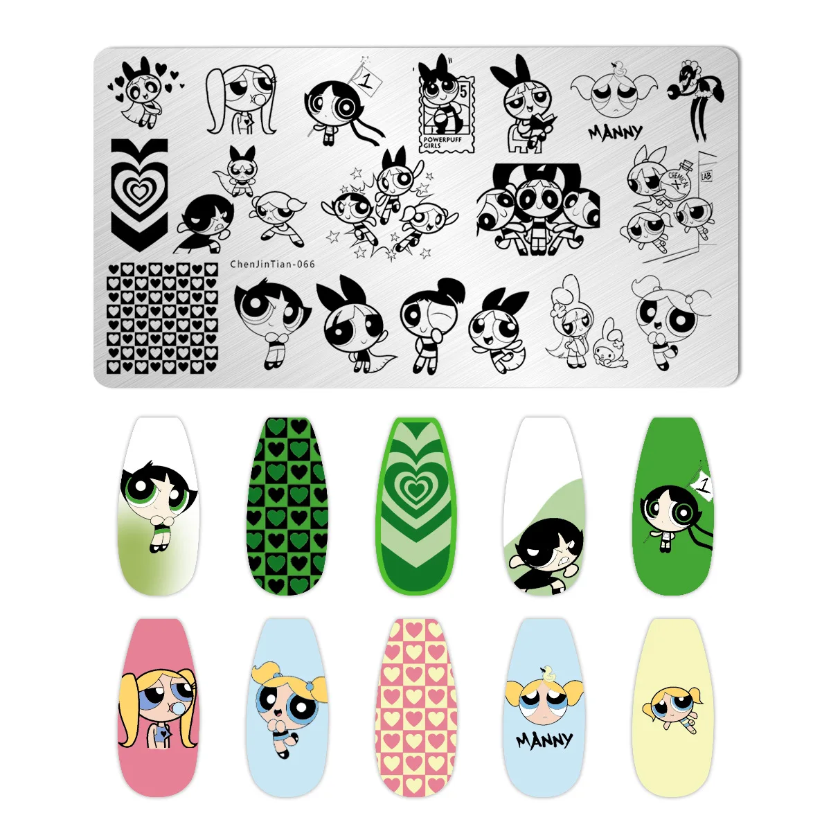 Cute Animal Nail Stamping Plates Cartoon Character polish Nail Stamp Nail Art Template Image Plate Art stencils For Stamping