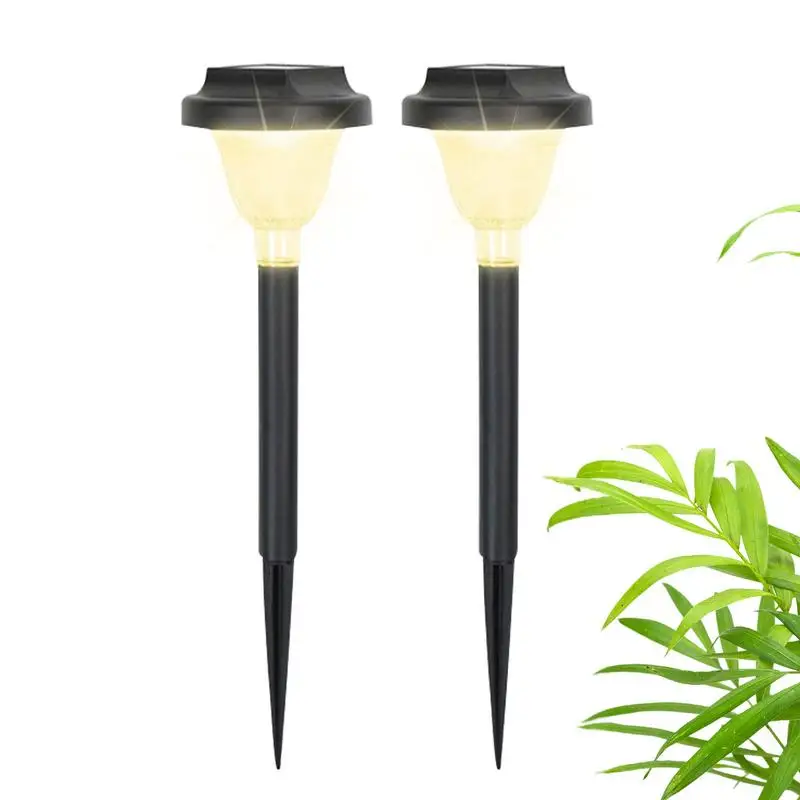 

Bright Solar Pathway Lights Outdoor 2pcs Outdoor Led Pathway Spike Lights Waterproof Landscape Solar Spot Ground Mounted