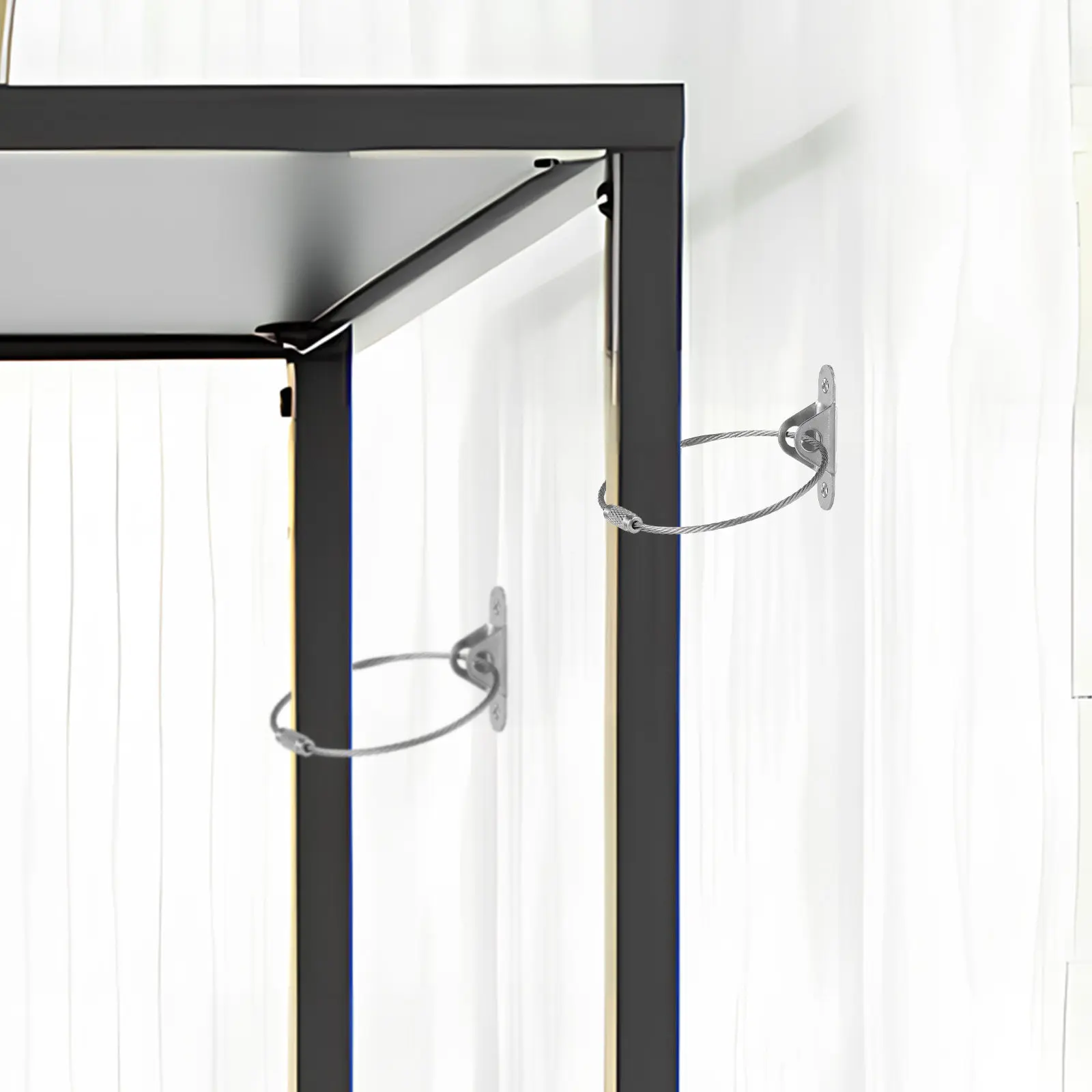 

6 комплектов антивандальных креплений для мебели, защитные ремни от опрокидывания, сейсмостойкие, для крепления к стене, для защиты детей