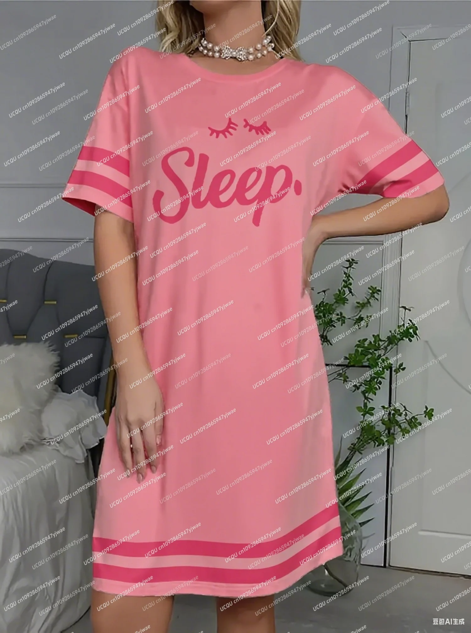 2025 ฤดูร้อนใหม่ผู้หญิงเสื้อยืดหลวมสบายๆพิมพ์ O-คอเลดี้เสื้อแขนสั้นผู้หญิงเสื้อผ้า