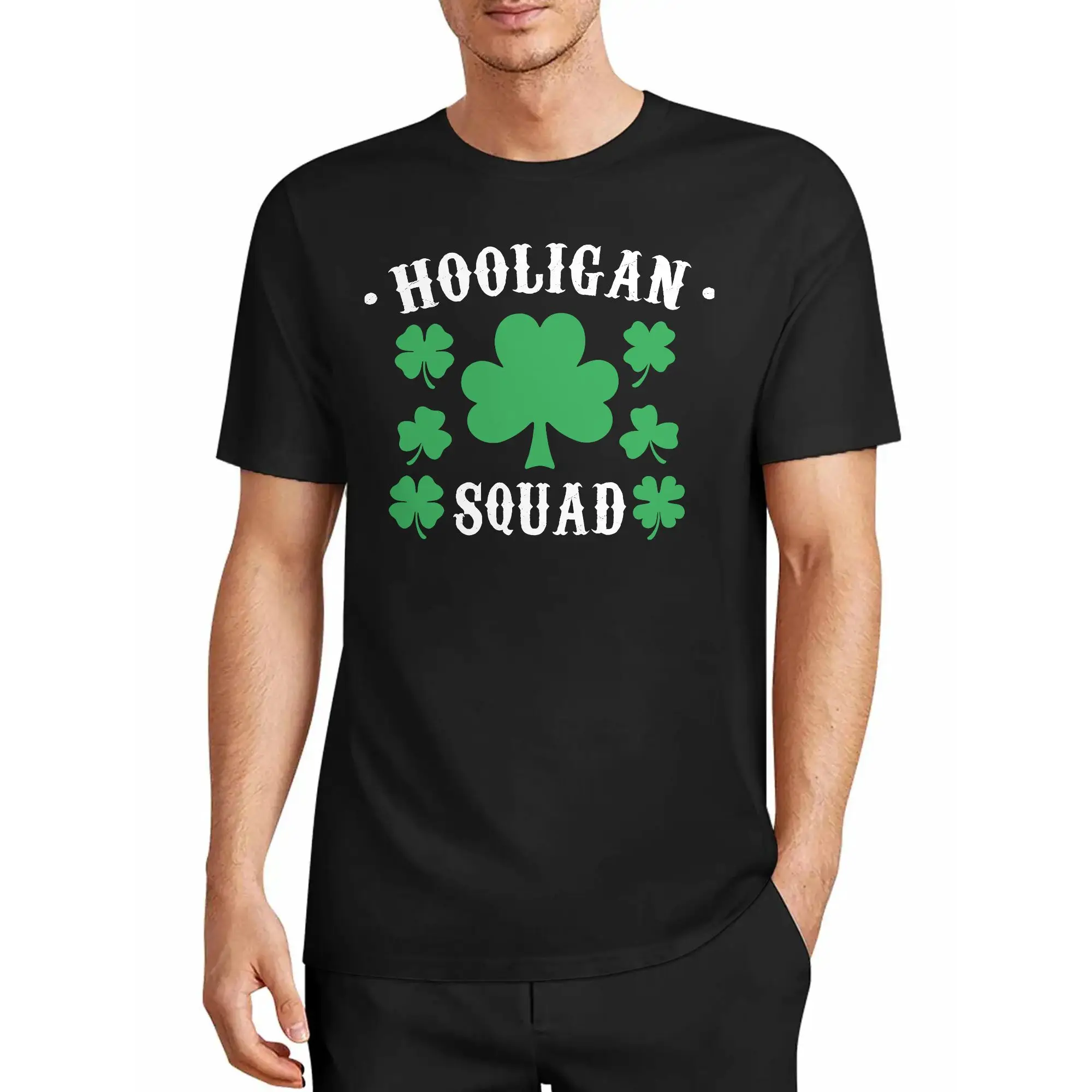 Men's T-Shirt: Hooligan Squad St. Patrick's Day Fun Irish Set, Casual Style, Comfortable Fit