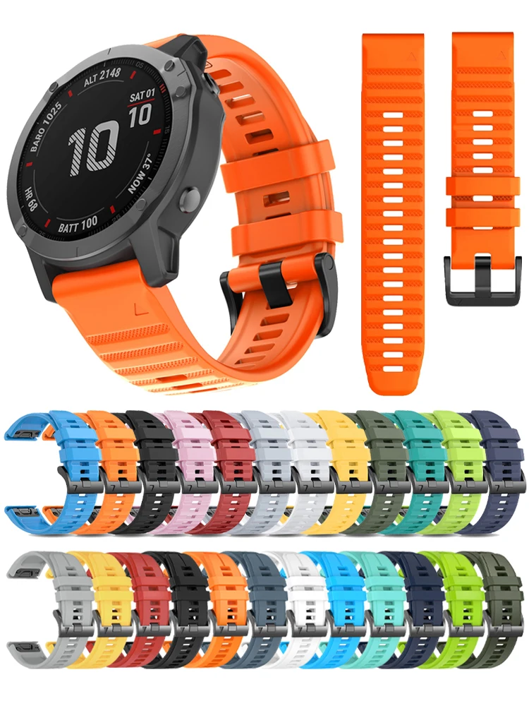 26 mm 22 mm QuickFit-Band für Garmin Fenix 6 6X Pro 5Plus 5X/8 E 7 7X/Epix Pro/MARQ/D2 G1/965 955/Enduro 3 Silikonarmband