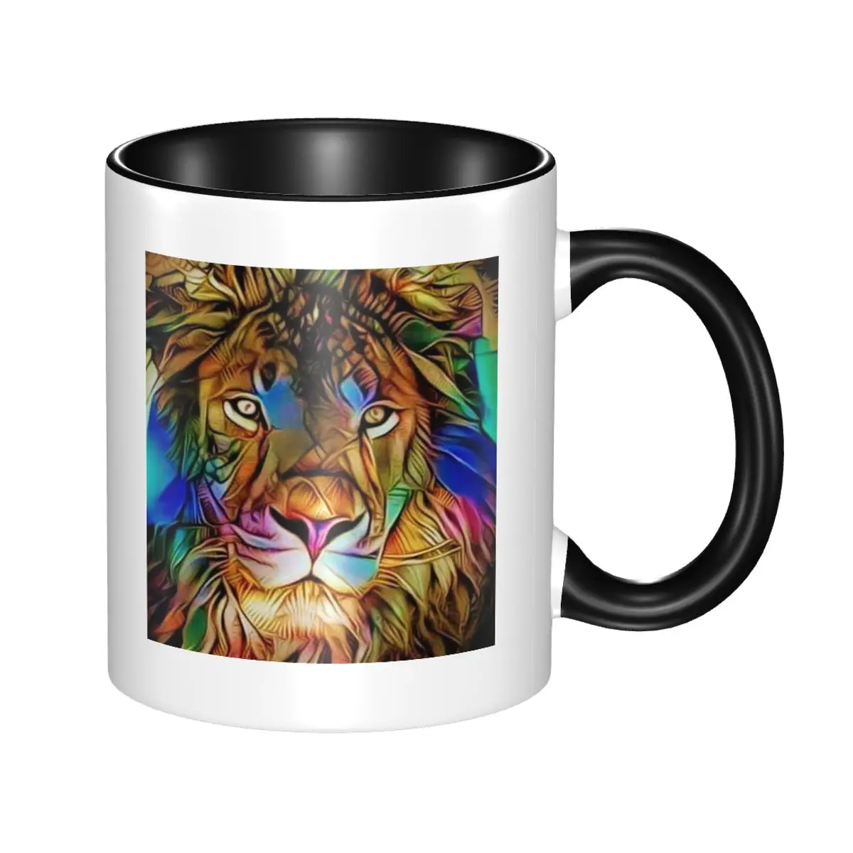 

Magic Painted Lion Mug Funny Ceramic Coffee Cups Tea Mugs Milk Cup Drinkware Gifts for Woman Man
