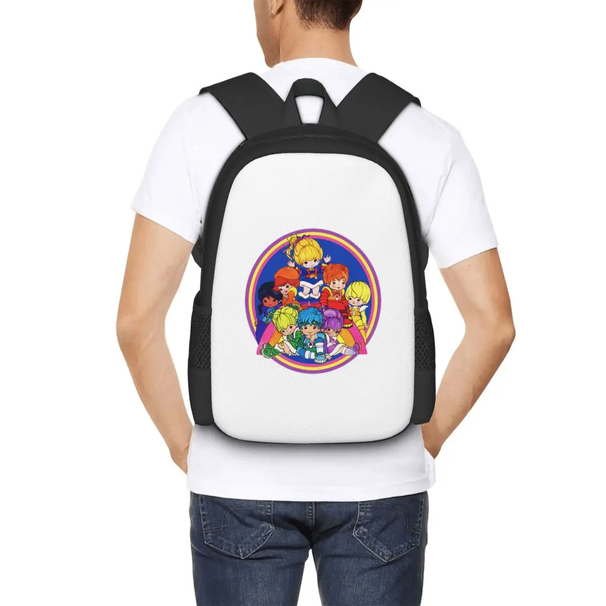 Rainbow Brite And Friend Backpack Hot Sale Daypack Large Capacity Kids BookBag School Bag Shoulder Bags for Men Women