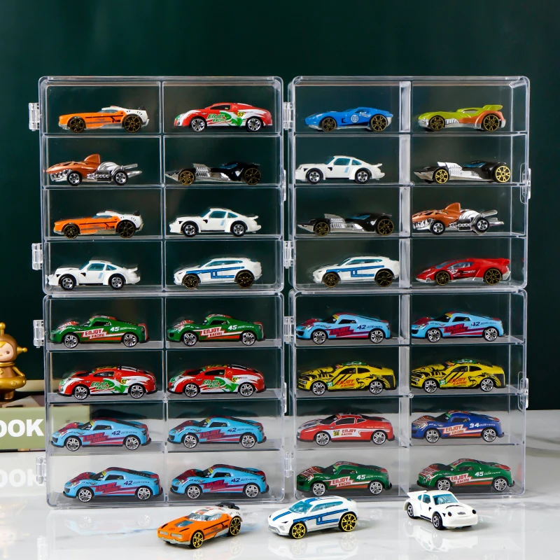 Hot Wheels Display Box Car Model Toy Cabinet Rack For Hotwheels Cars Diecast Storage Acrylic Dustproof Display Box