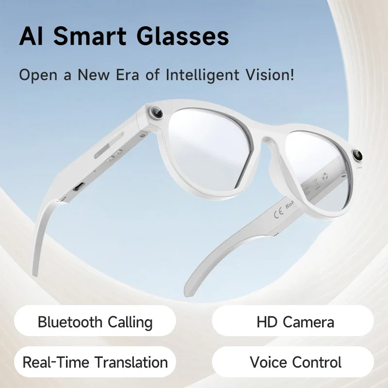 Lenovo 1600W Dual Camera AI Smart Glasses Bluetooth Call Real-time Translation 8K HD Shoot Audio Video MusicPlay Sunglasses 2026 image 3