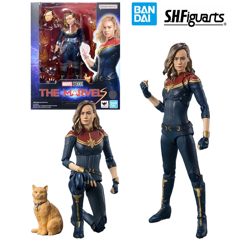 Bandai Namco S.H.Figuarts Captain Marvel (The Marvels) 16Cm Anime Original Action Figure Model Children's Toy Gift Collection