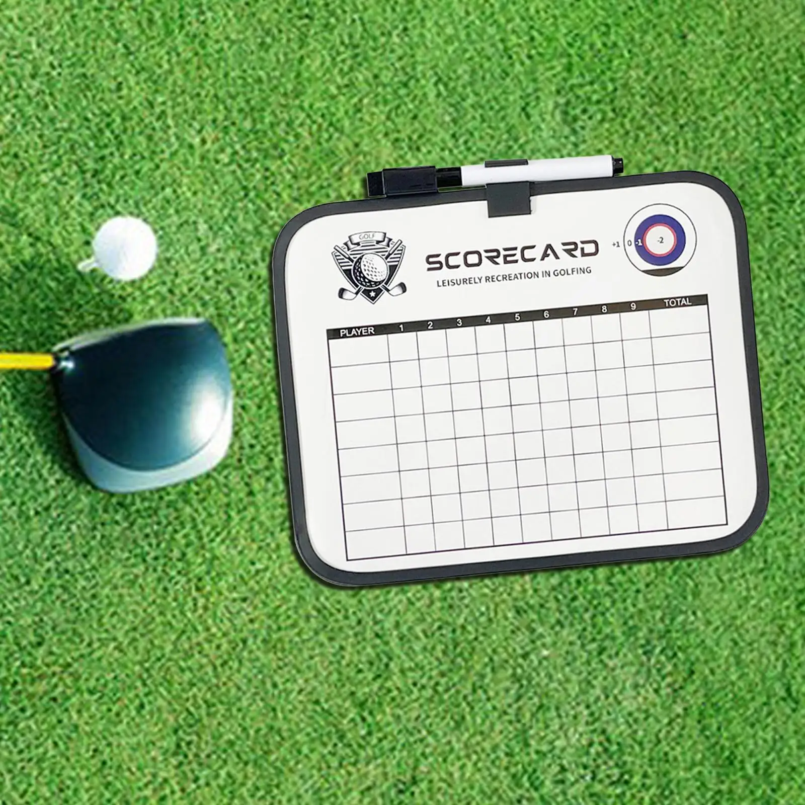 Golf Scoreboard Golf Score Keeper Writing Board Golf Accessories Data Record with Marker Keep Score in Golf Coaches Board