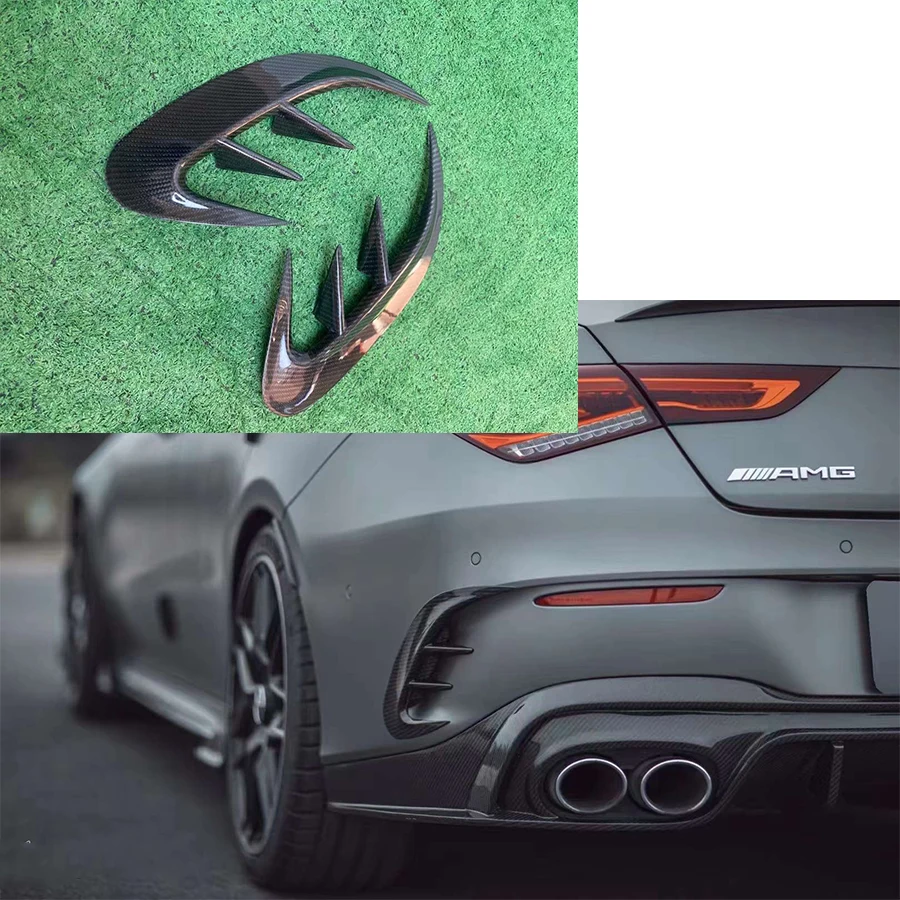 Carbon fiber later Car Parts Rear Bumper Spoiler For Mercedes Benz CLA Class W118 CLA200 220 CLA45 CLA35 Air Wind Knife Cover