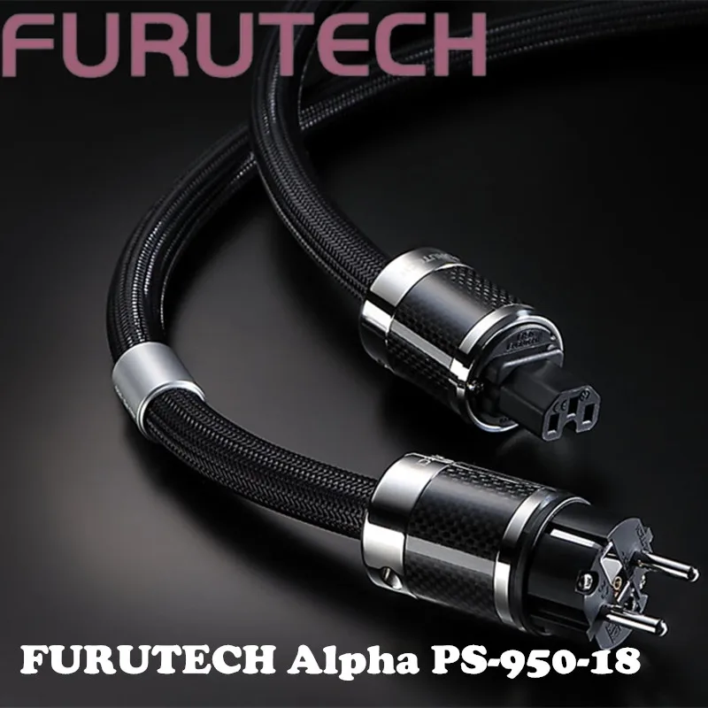 

FURUTECH Alpha PS-950-18 HIFI Кабель питания переменного тока Проводник OCC Шнур питания из углеродного волокна с вилкой европейского стандарта и США