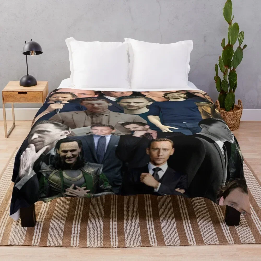 

tom hiddleston collage Throw Blanket halloween Hairys Blankets