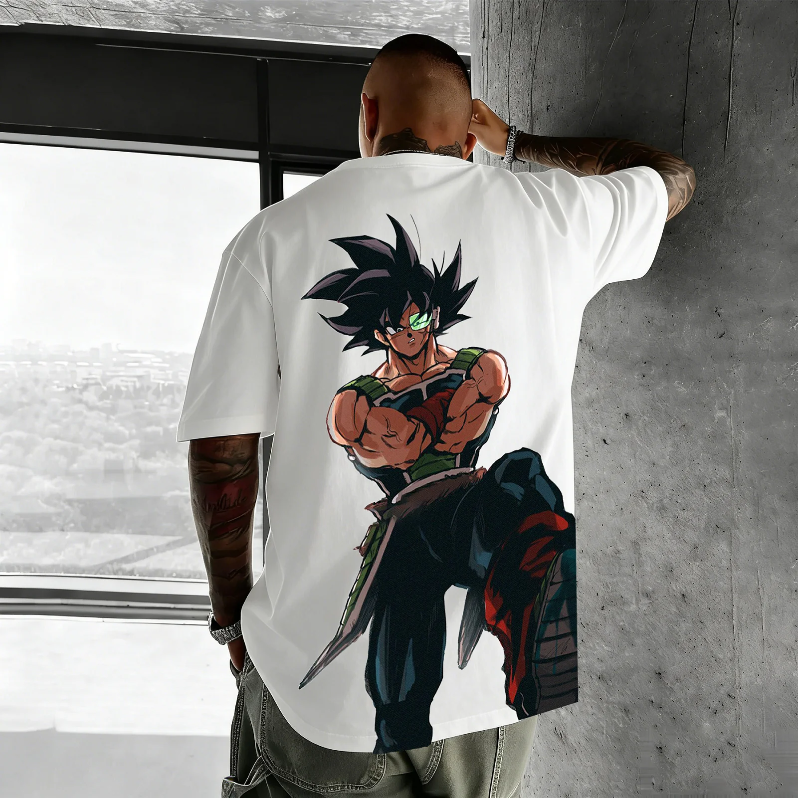 

Мужская хлопковая футболка с принтом Dragon Ball Goku, американская и женская летняя дышащая спортивная футболка с круглым вырезом и короткими рукавами