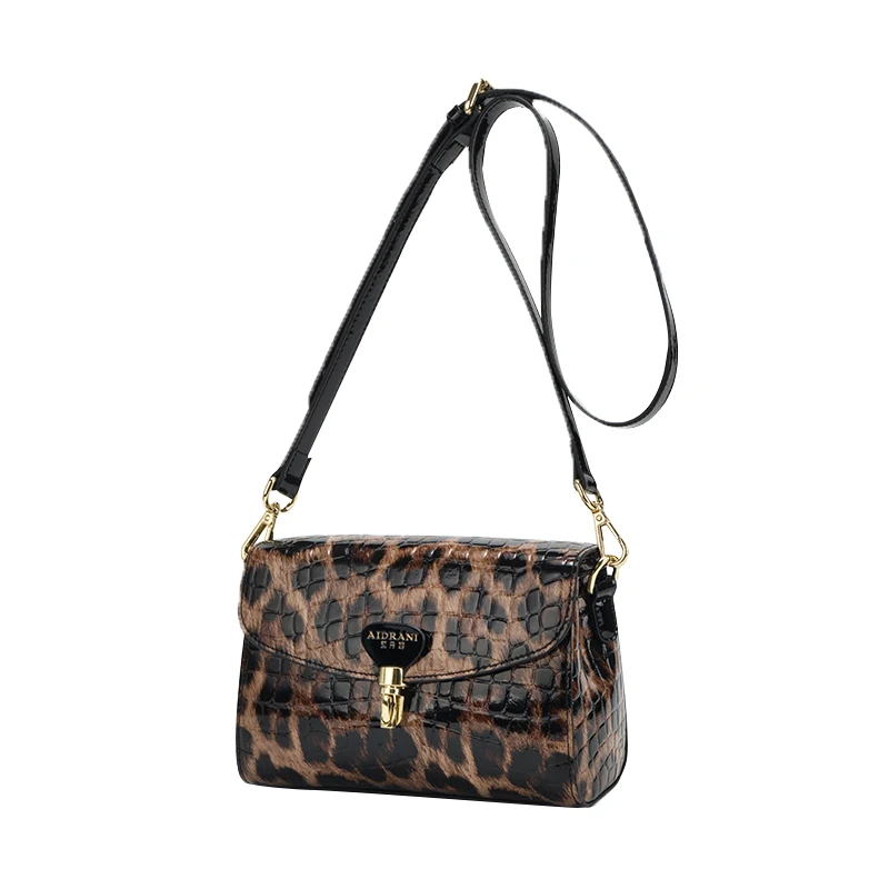 New Genuine Leather Handbags Ladies handbags Fashion Tote Leather Shoulder Bag Women Bags Luxury Designer Leopard